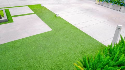 Commercial property artificial turf