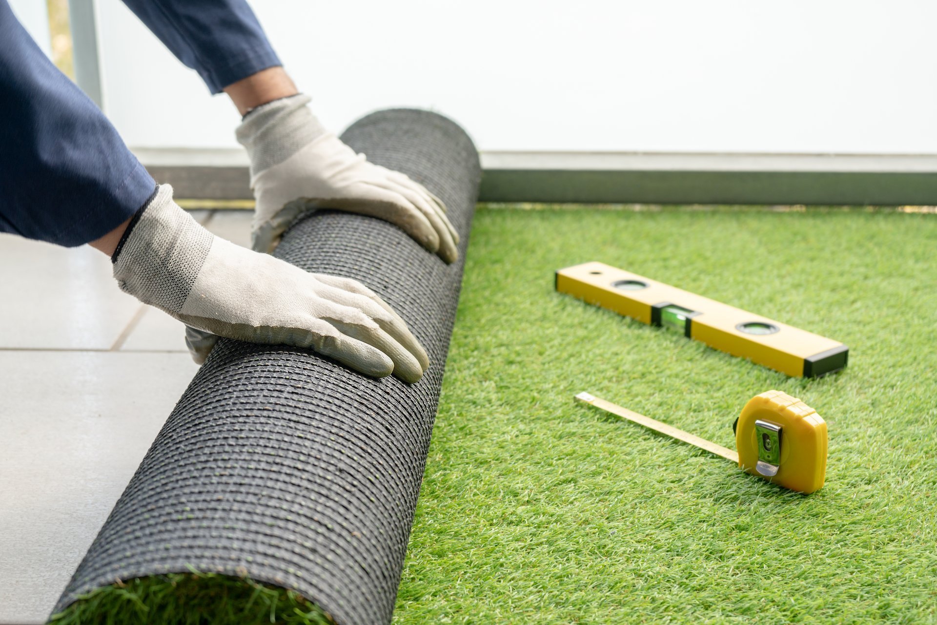 Custom putting green installation
