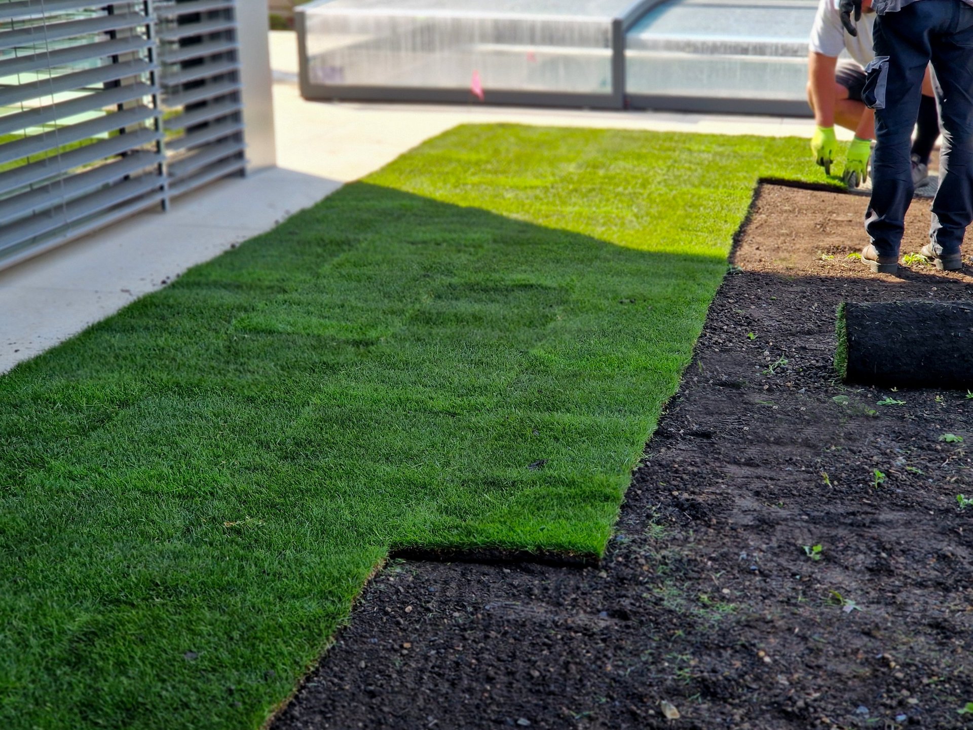 Professional turf installation